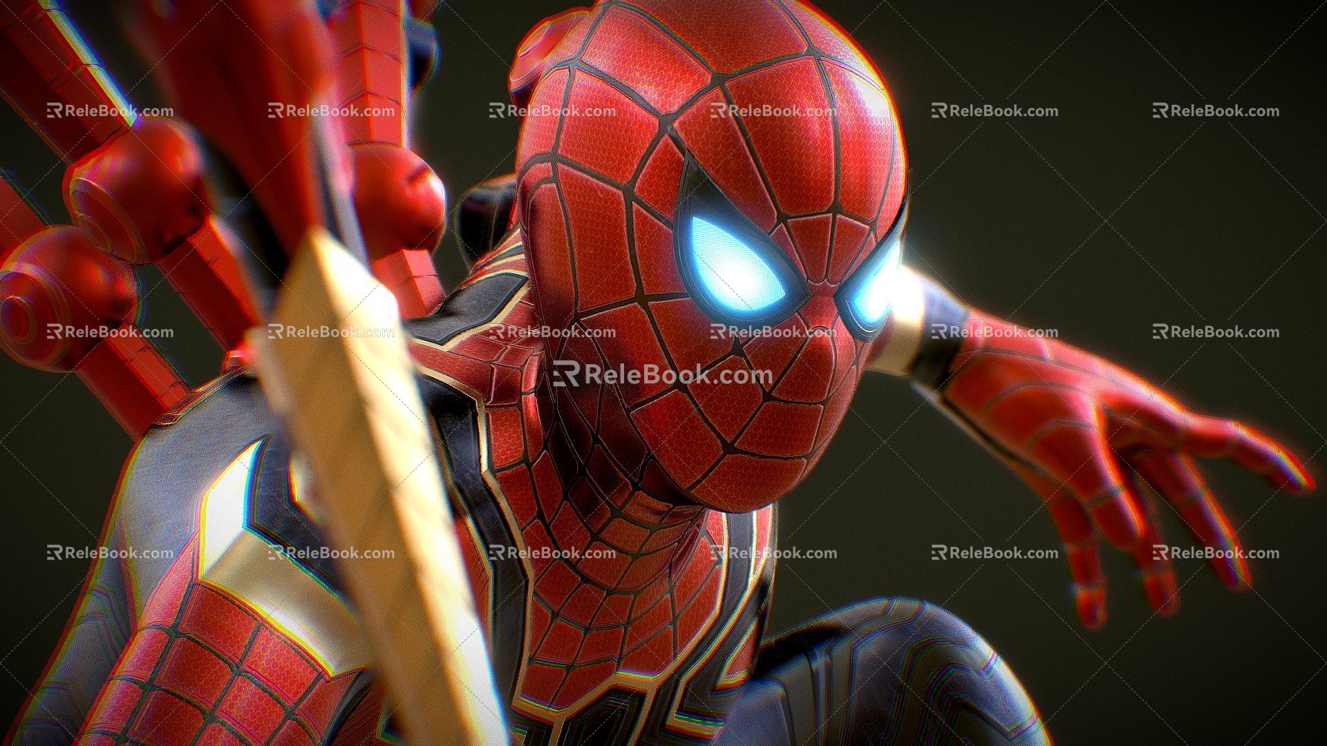 steel spiderman 3d model