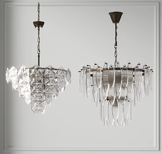 Light Luxury Crystal Chandelier 3d model