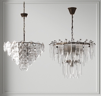 Light Luxury Crystal Chandelier 3d model