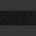 Mechanical Gaming Keyboard With Purple Keycaps And Green Backlight For PC Users 3d model