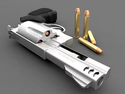 modern revolver pistol 3d model modern revolver pistol 3d model