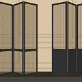 Middle Ancient Silent Screen Rattan Screen Rattan Hollow Screen Rattan Partition Foldable Screen Ancient Rattan Screen 3d model