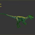 Vibrant Dinosaur Character In Standing Pose With Colorful Blue Yellow Red 3D Render