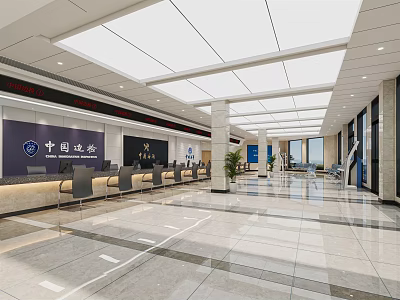 Modern Hall 3d model