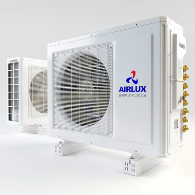 Airlux White Air Conditioner Fan Outdoor Units With Efficient Modern Technology 3d model