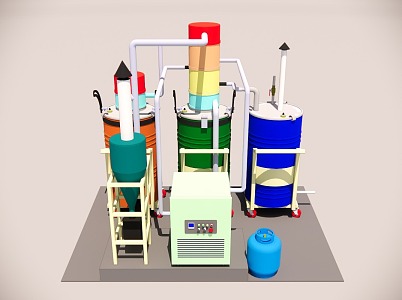 modular incinerator 3d model