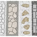 Various Garden Stepping Stones Design With Natural Stone Shapes And Pebble Layout
