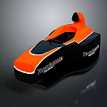Formula Student Orange And Black Streamlined Race Car With Single Seat Cockpit
