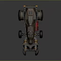 Modified Combat Vehicle Weapon With Mechanical Claw And Red Fuel Tank
