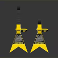 Yellow Heavy Duty Jack Stands For Vehicle Maintenance And Repair Equipment