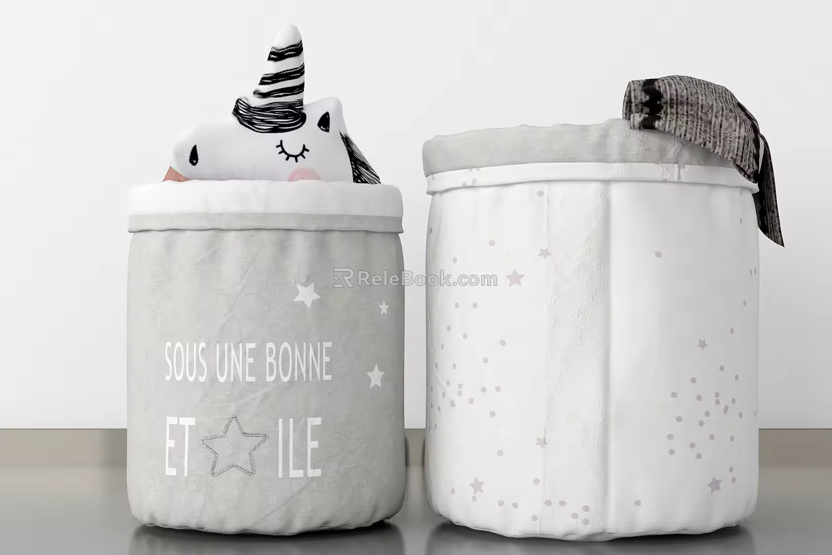 Modern Storage Basket Toy Storage Barrel Combination 3d model