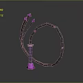 Futuristic Ring Shaped Weapon With Black Purple Design And Pink Accents