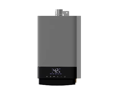 Modern Gas Water Heater With Digital Display And Temperature Control For Home Use 3d model