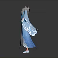 Traditional Chinese Dress As Living Essential With Blue White Color And Elegant Flowing Design