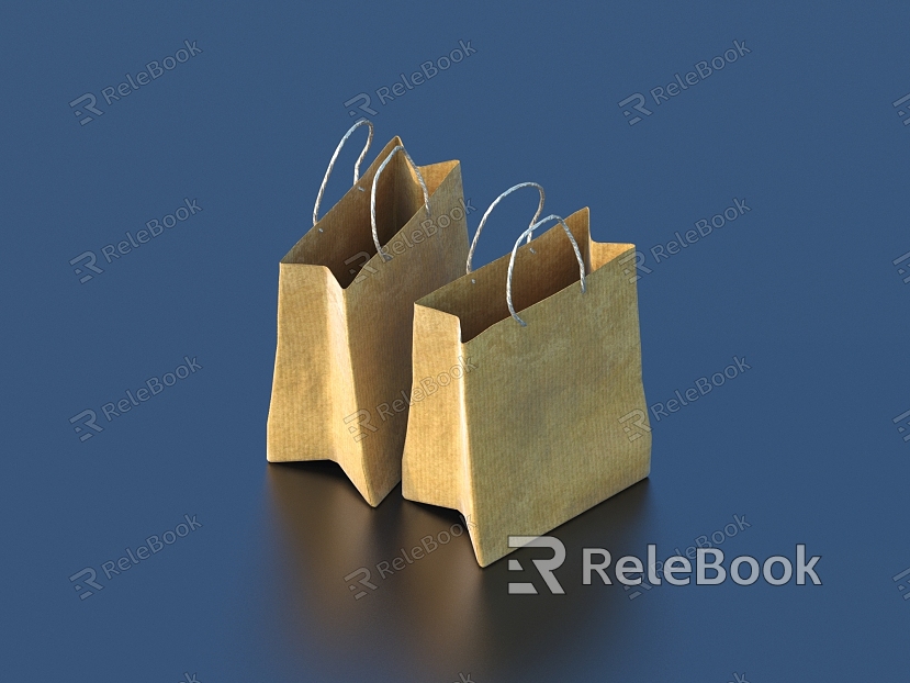 Bag Paper Bag Gift Bag Kraft Paper Bag model