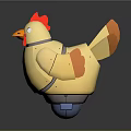 Electric Toy Chicken With Yellow Body Red Comb Orange Beak Cute Design For Kids Interactive Playtime Fun