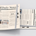 Newspaper Magazine File 3d model