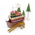 Modern Amusement Equipment Pirate Ship Toy 3d model
