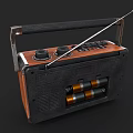 Retro Radio Cassette Player With Wooden Panel FM Antenna And Portable Vintage Design