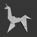 Metallic Geometric Unicorn Decorative Figurine For Modern Home Decor