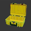 Yellow Open Hard Shell Toolbox With Secure Lock For Equipment Storage
