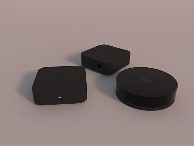 Black Modern Household Electrical Appliances With Three Different Shapes For Daily Use 3d model