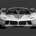 Silver Ferrari Supercar With Sleek Design Rear Spoiler And Red Seats
