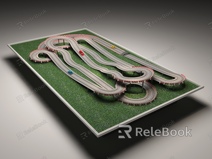 Modern toy toy racing lane model