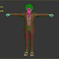 A Man Wearing Pink Suit And White Shirt Standing With Arms Outstretched