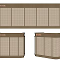 Modern Wooden Reception Desk Design For Office Front With Storage Cabinets