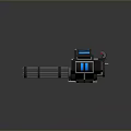 Browning Machine Gun Browning Gatling White Machine Gun Machine Gun Bullet Military 3d model