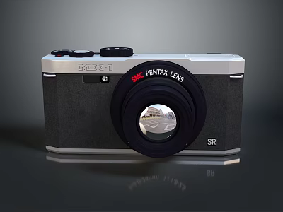 Vintage Pentax MX-1 Digital Camera Featuring PENTAX Lens And SR Technology Design 3d model