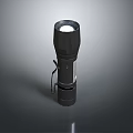 Black Handheld Flashlight With Ergonomic Grip Bright Light And Durable Design 3d model