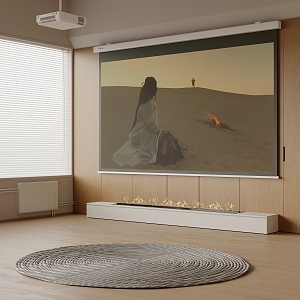 Projector screen sound 3d model