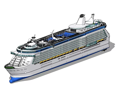 Luxury Cruise Ship With Multiple Decks And Facilities 3d model