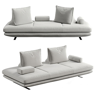 Modern three-seat sofa 3d model