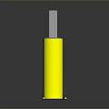 Scenic Landscape With Yellow Guardrail And Reflective Surface On Dark Background