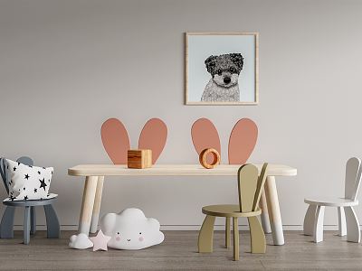 Modern Children's Table and Chair Children's Table and Chair Combination model