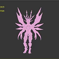 Silver Armored Character And Fantasy Creature With Spiked Head And Multiple Wings