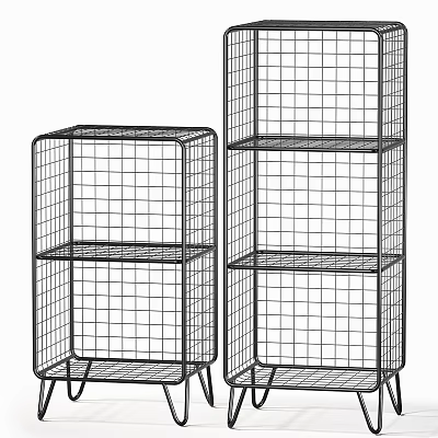 Sturdy Metal Wire Shelving Unit With Open Design And Multiple Storage Shelves 3d model