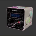 Sony Portable FM AM Radio Speaker with Digital Display and Control Knobs