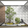 Modern landscape sketch interior landscape landscaping 3d model