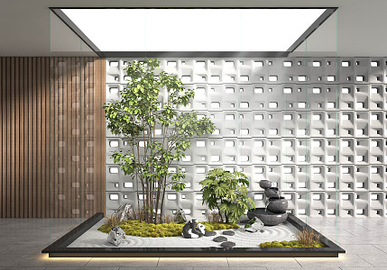 Modern landscape sketch interior landscape landscaping 3d model