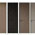 Simple Design Interior Hinged Doors in Various Colors with Metal Door Handles