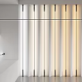 Wall Washer Lights Vertical Installation On White Wall Modern Interior Even Lighting Effect 3d model