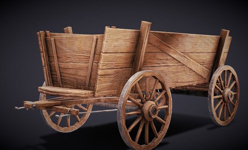 modern wooden car 3d model