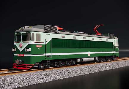 modern electric locomotive shaoshan electric locomotive 3d model