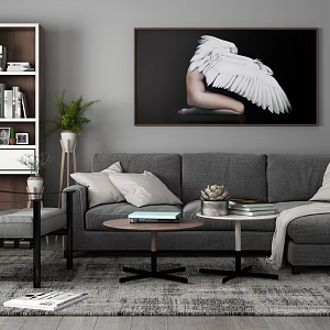 Modern Sofa Coffee Table Combination Sofa Combination 3d model