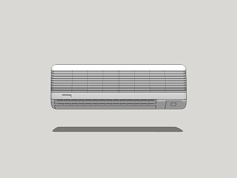 Wall-mounted air conditioner on hook 3d model