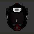 Black And Red Professional Protective Helmet With Transparent Face Shield Ventilation Vents And Sensor Antenna